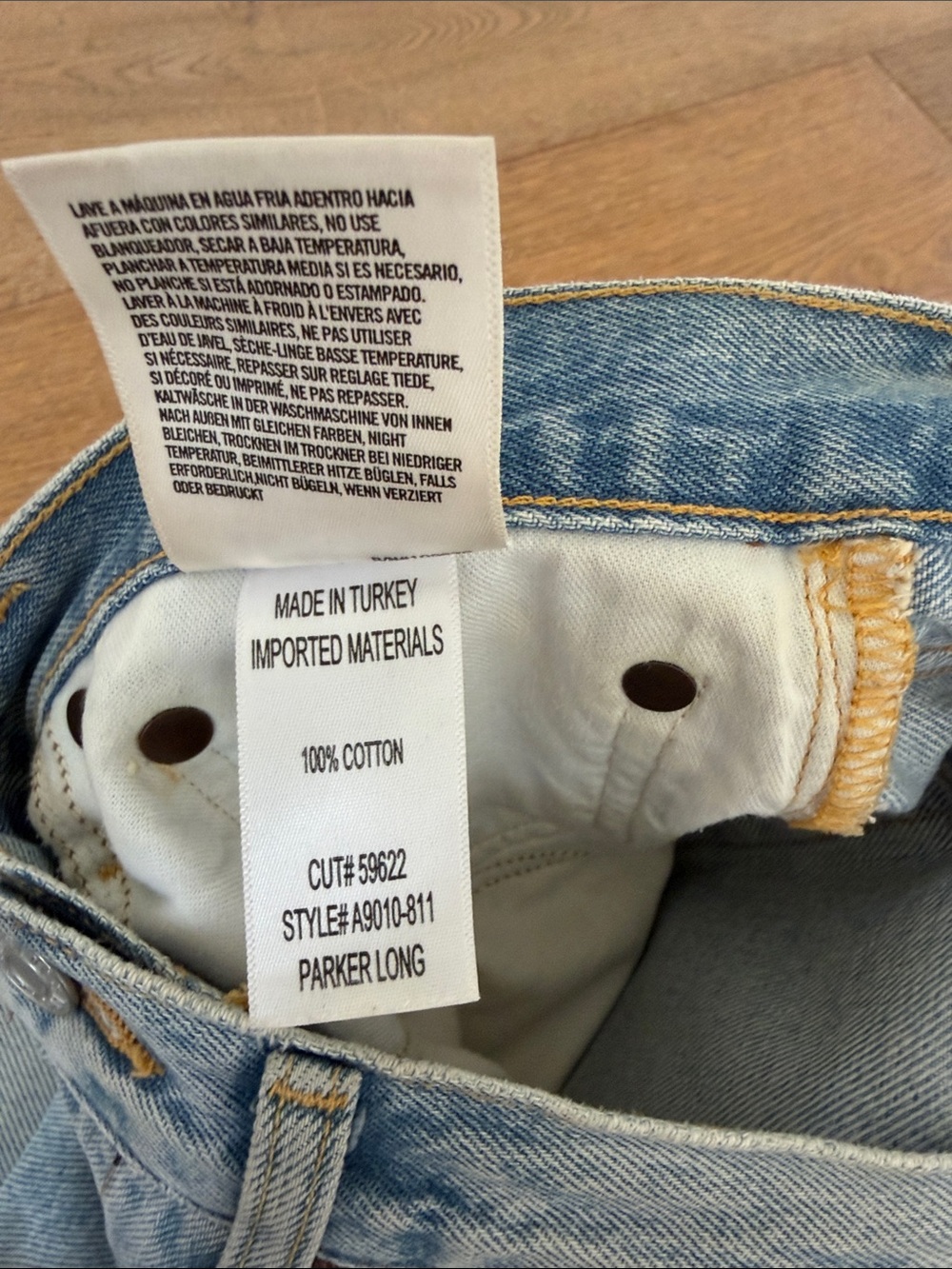 Agolde Parker Long Jean Denim Shorts 25 - Picture 5 of 5